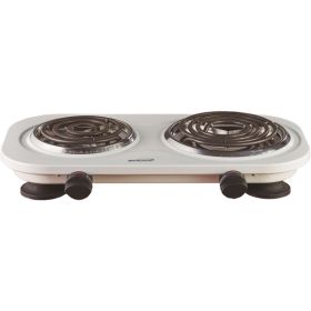 1500W DBL BURNER BLK