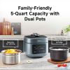 Midea 8-in-1 Electric Pressure Cooker with Dual Pots, Multi-Functional Programmable Slow Cooker, Rice Cooker, Steamer, SautÃ© Pan and More, 5 Quart