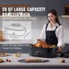 Electric Roaster Oven, 20 QT Turkey Roaster Oven with Self-Basting Lid, 1450W Roaster Oven with Defrost & Warm Function, Adjustable Temperature